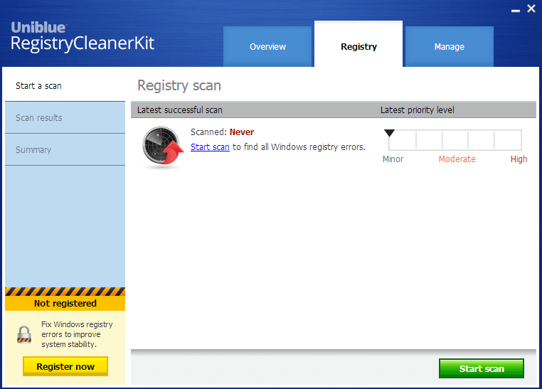 uniblue registry cleaner kit